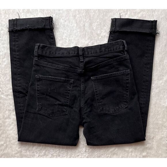 Free People × We The Free Bren Boyfriend Destroyed Jean in Black Magic, Size 24 - Picture 16 of 16